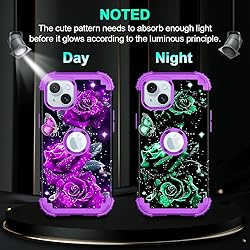 Miqala Compatible with iPhone 15 Case,Glow in The