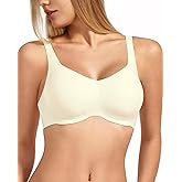 VQJ Women's Jelly Bra Ultra Soft Full Coverage Wireless, Cloud Comfort No Underwire Push Up & Lift with Full Support Bra