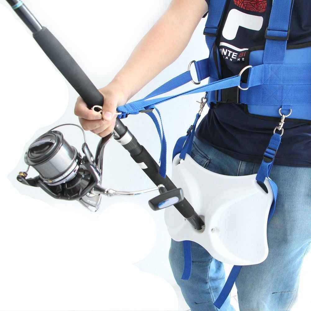 Fighting釣りベルトベストハーネス釣りロッドポールホルダーby Depot Offshore B07ffg1s9s Skallywags フィッシングベルト 爆買い