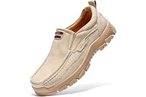 FLYLAND Basic 1.0 Men's Fashion Loafers Vintage Classical Leather Ankle Boots Handmade Chukka Boots Daily Casual Work Office Shoes Driving Shoes