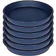 Bleuhome 6 Pack of 6 inch Plant Saucer Drainage Tray, 4 5 7 8 10 12 13 15 17 19 inch Plastic Plant Water Tray, Flower Saucers for Indoors, Plant Dishes for Pots Base (6 inch, Blue)