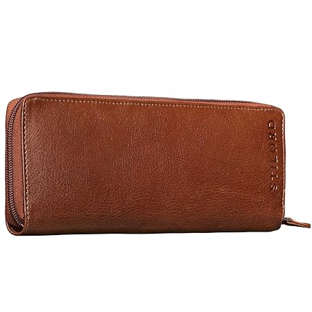 STILORD 'Carl' Pfeifentasche Leder Braun Tabaktasche Vintage Pfeifen Etui Raucherzubehör Accessoir echtes Leder REH-braun