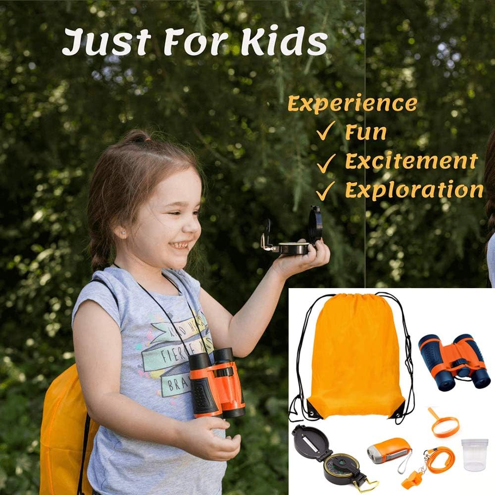 Blue Outdoor Explorer Kit For Kids Toys 7 Pack Adventurer Exploration