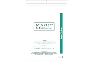PapaPacks - 8x10 (200 count) Self Seal, Clear Poly bags with Suffocation Warning, Sold As Set and Ready to Ship for FBA and Retail Packaging.