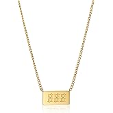 emBOLDen Xpression Angel Number 111-999 Tarnish Free Stainless Steel Pendant Necklace for Her Women Mom Daughter Sister