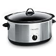 Crock-Pot 7-Quart Manual Slow Cooker, Family Size Serves 8+ People & Fits 6-lb Roast, Removable Stoneware with Warming Settin
