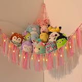 VISATOR Toy Hammock for Stuffed Animals Macrame Storage Net 55"x42" view 9