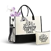 InnoBeta Graphic Designer Gifts for Women, Funny Canvas Tote Bag for Designers, Bag with Top Zipper Closure and Shoulder Strap for Birthday