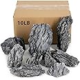 ChaoLeHo Seiryu Stones Natural Slate Stone Rocks 2 to 7 inch Aquariums Stone for Aquascaping, Aquariums, Terrariums, Vivariums Decorative Stone， Reptile Enclosures，Paludariums, and Gardens（10Lb）