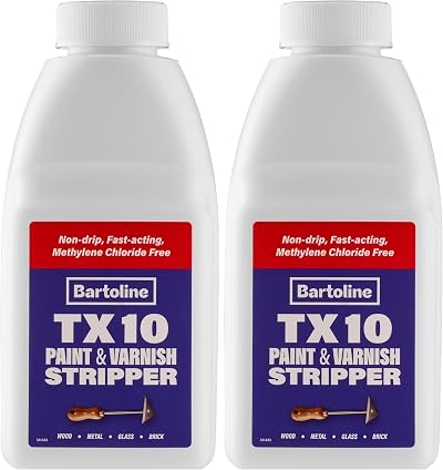 Bartoline TX10 Paint and Varnish Stripper 500ml Pack of 2 Extra Strong