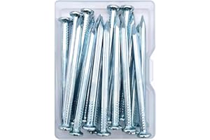 ELOOGAA 18pcs 2-3/8 inch Galvanized Hardware Nails for Hanging Pictures,Good Hardness Picture Hanging Nails,Wall Nails,Wood Nails