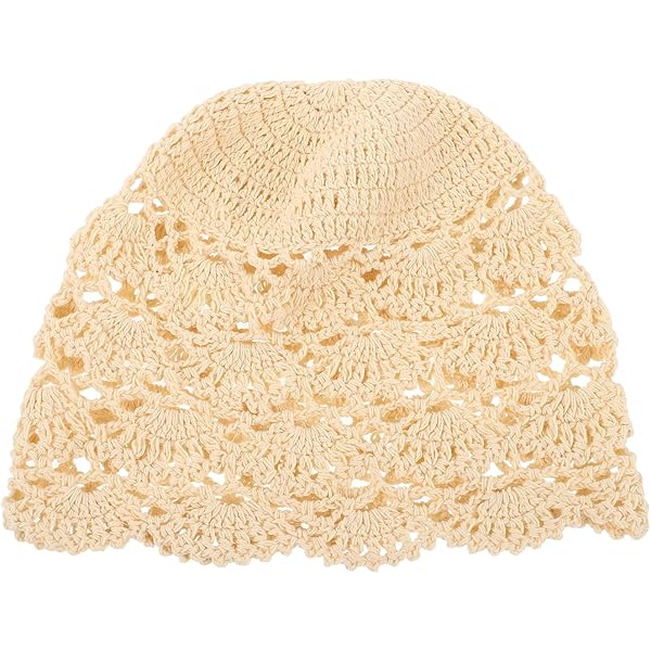 NKNIT  wave crochet KNIT cap ホワイト NKNIT wave crochet KNIT cap ホワイト Extra Stretchable Large