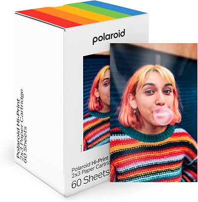 Polaroid Hi-Print Paper 2x3 Paper Cartridge 60 Sheets Sticky Back