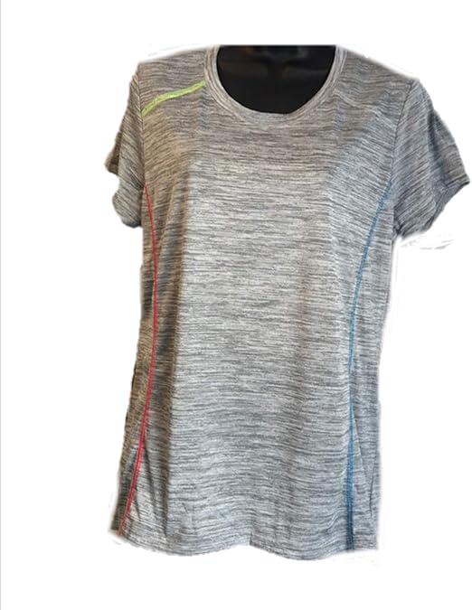 Generic Tee Zone Pro Women's Athletic Top US Size 2X, Gray Blue Pink