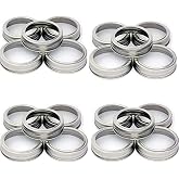 Wide Mouth Mason Jar Replacement Rings or Tops 20Pcs for Tinplate Metal | Durable &amp; Rustproof Bands/Rings for Mason Jar, Jar, Canning Jars,Storage (Set of 20 wide mouth)