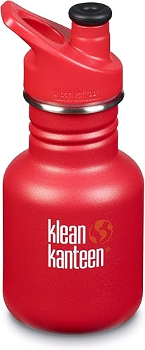 Klean Kanteen Kid Stainless Steel Sport Bottle red