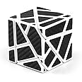 CuberSpeed Ghost 3x3 White with Black Sticker Magic Cube 3x3 Ghost White 3x3x3 Speed Cube Black Sticker