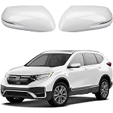 Mirror Cover Cap Compatible with Honda CR-V 2017-2022/ HRV 2016-2022 | Pair Left &amp; Right Side Clip-on Door Exterior Rearview Mirror Trim with Turn Signals, Not Sticker, NH-603P White Diamond Pearl