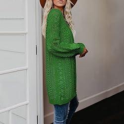ADJHDFH Oversized Sweaters For Women V Neck Knitted