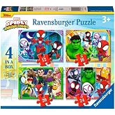 Ravensburger - Spidey and His Amazing Friends Marvel Puzzle Set, 4 Puzzles (12, 16, 20, 24 Pieces), Children's Puzzle for 3+ Years, 70x50cm