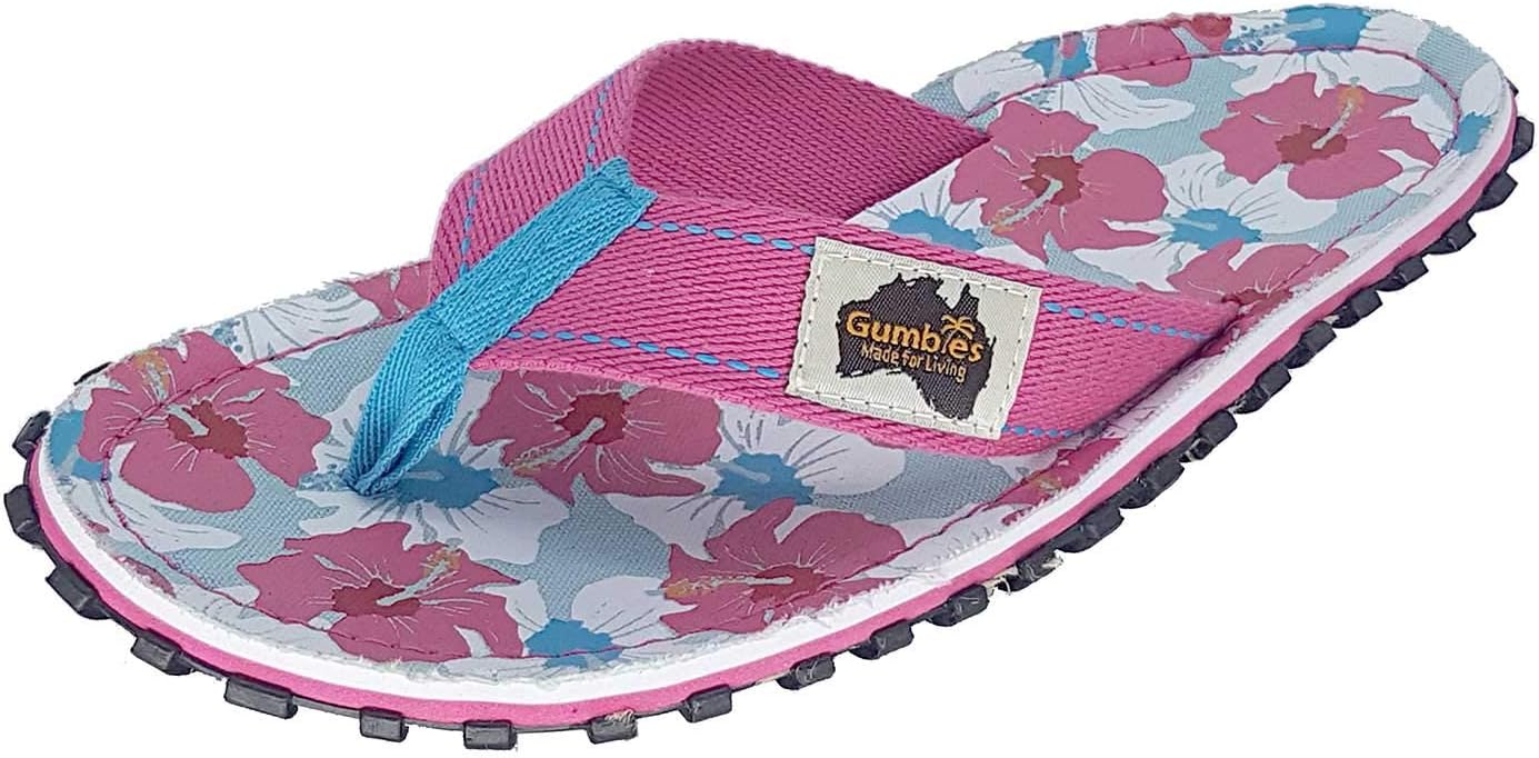 Islander Womens Canvas Toe Post Flat Sandals - Mixed Hibiscus