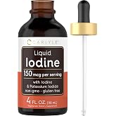 Carlyle Liquid Iodine Drops 4 fl oz | 150 mcg | Iodine &amp; Potassium Iodide Supplement | Vegetarian Liquid Tincture | Non-GMO, Gluten Free