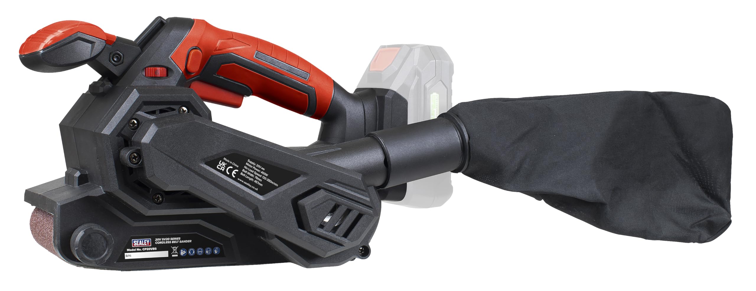 Sealey 20V SV20 Series Cordless Belt Sander 76mm - CP20VBS