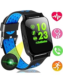 Xenzy Fitness Tracker Smart Watch Phone with Heart Rate Blood Pressure Monitor for Men Women Kids Color Screen Sports Outdoor Watch Calories Pedometer Tracker Call SMS for Android iPhone (Blue)