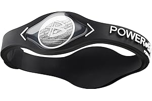 PBALANCE Power Balance Silicone Wristband - Genuine (Black w/White Lettering, S)