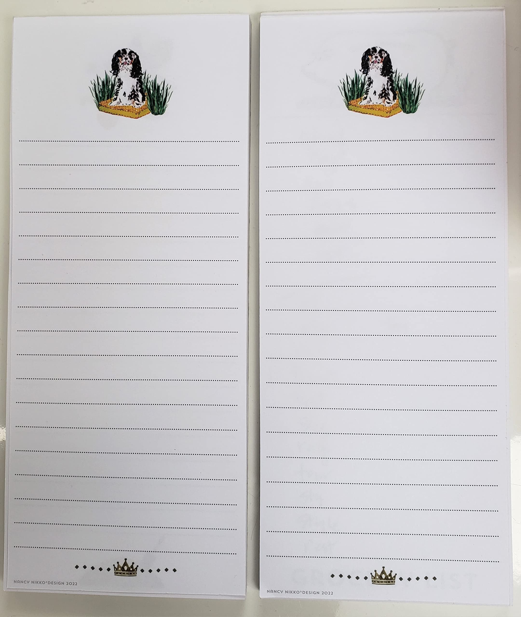 KING CHARLES CAVALIER Refrigerator Notepads - SET OF TWO PADS