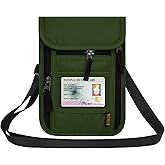 HOTEMIA Neck Wallet for Travel,Passport Holder Neck Pouch for Men Women with Adjustable Neck Strap and RFID Blocking