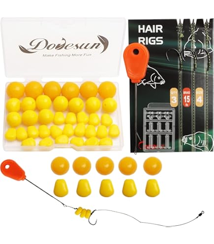 Lot De 18 Bas De Ligne Pour Pêche à La Carpe - Résistance 5,4 Kg - Hameçon Acier Inoxydable, Tube Rétractable