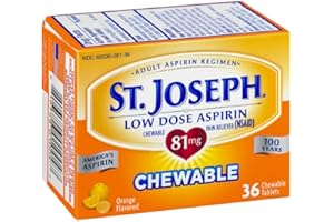 St. Joseph Orange Chewable 81mg Aspirin, 36 Tablets