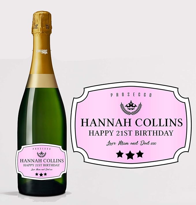 Personalised Prosecco Bottle Label Custom - Any Wording: Amazon.co.uk ...