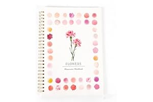 Watercolor Workbook for Adults & Beginners, Inspiring Floral & Animal Illustrations on Premium Thick Paper, Spiral Bound Lay-