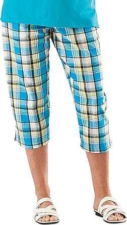 checkered capri pants