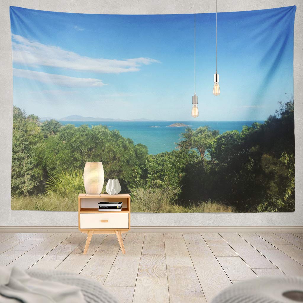 Amazon Com Suesoso Coral Tapestry Hang Wall Art Beautiful Island