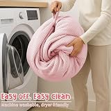 Nobildonna Pink Bean Bag Chair Cover 300L Extra Large No Filler Corduroy view 8