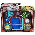 Spin Master Bakugan Blue Base Battle Pack Action Figure Set, Special Attack Ventri, Special Attack Dragonoid, Titanium Bruiser, Titanium Trox, Smoke, 6066988