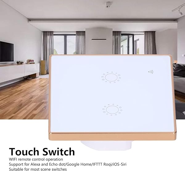 Smart Switch Smart WiFi Light Switch Funciona con Alexa Echo dot Google Home IFTTT Roqi y iOS Siri corriente nominal de 10A certificacin de producto CE FCC y ROHS estndar del Reino Unido mat
