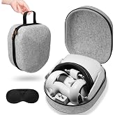 sarlar Hard Carrying Case for Meta/Oculus Quest 2 VR Headset, Touch Controller, Original Fabric Head Strap, Precise Slots, Odor Felt with Lens Protector Cover, Portable Protection for Travel