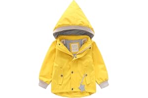 BINIDUCKLING Kids Rain Jacket Toddler Raincoat Girls Boys Spring Jacket 2-8 Years