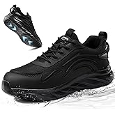 GUYISA PRO Mens Non-Slip Work Shoes Slip-Resistant Work Sneakers for Kitchen Restaurant & Food Service Lightweight Breathable Slip-On Chef Shoes Safety Footwear for Men