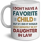 VUNVUT86 Gift For Daughter In Law - Favorite Child Daughter-in-Law Mug - Father-In-Law, Mother-In-Law Gift - Birthday Gifts For Son's Wife Cup