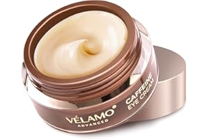 VELAMO ADVANCED Caffeine Eye Cream Anti Aging: Under Eye Cream for Dark Circles and Puffiness Bags - Caffeine Eye Serum - Dark Circles Under Eye Treatment - Visibly Reduces Wrinkles Fine Lines 0.5 OZ/15G