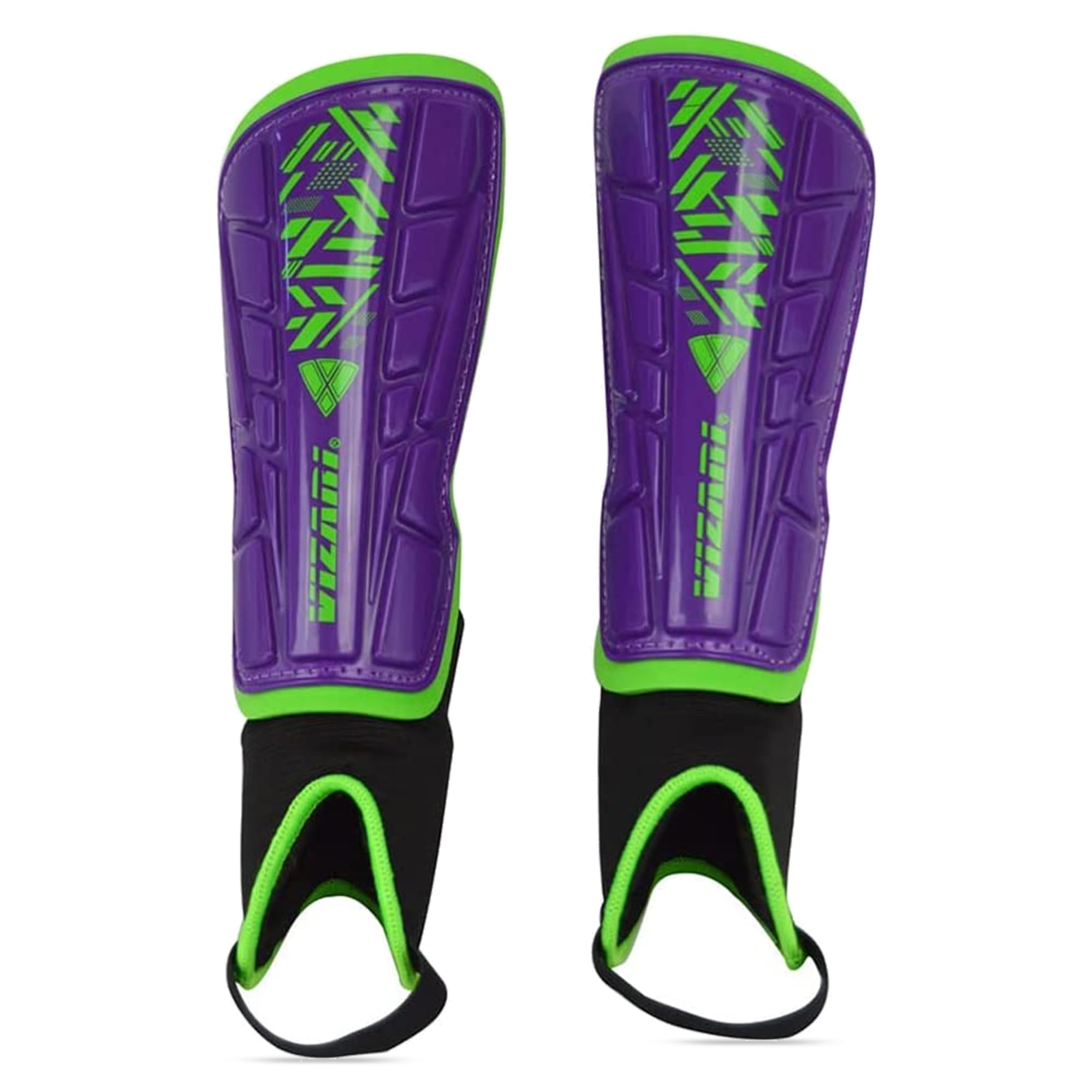 Photo 1 of Vizari Malaga Shin Guards for Kids, Youth, Adults – Lightweight Soccer Shin Pads with Ankle Protection for Boys, Girls, Men & Women (Ages 3 to Adult)