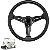 LOSCHEN Golf Cart Steering Wheel Universal Design for Club Car Ds and Precedent EZGO RXV &amp; TXT, for Yamaha Golf Cart Steering Wheel
