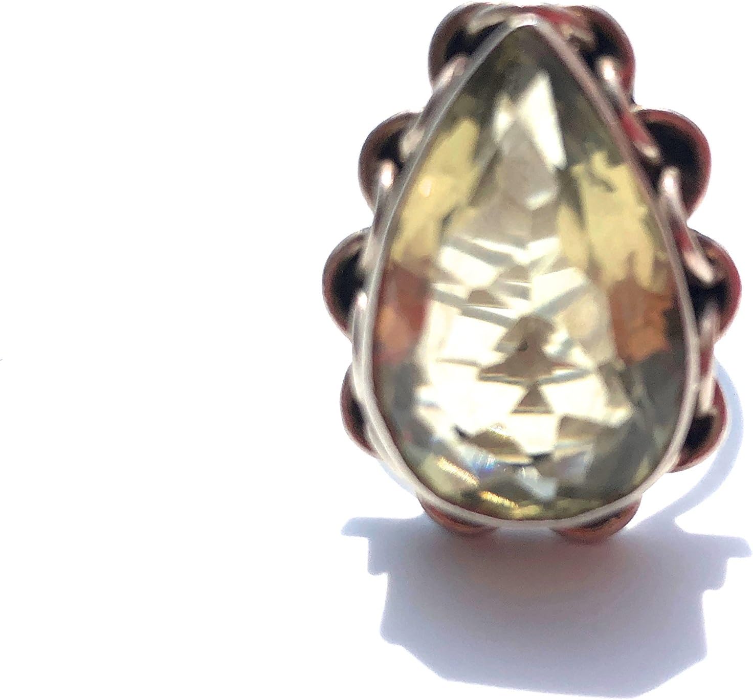 Ethnos Barcelona - Silver and citrine ring.