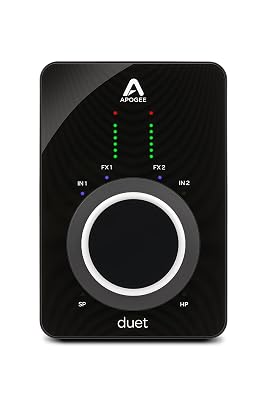 Apogee Duet 3-2 Channel USB Audio Interface for Recording Mics, Guitars, Keyboards on MAC and PC - Great for Recording, Streaming, and Podcasting, Runs Apogee DSP Plugin