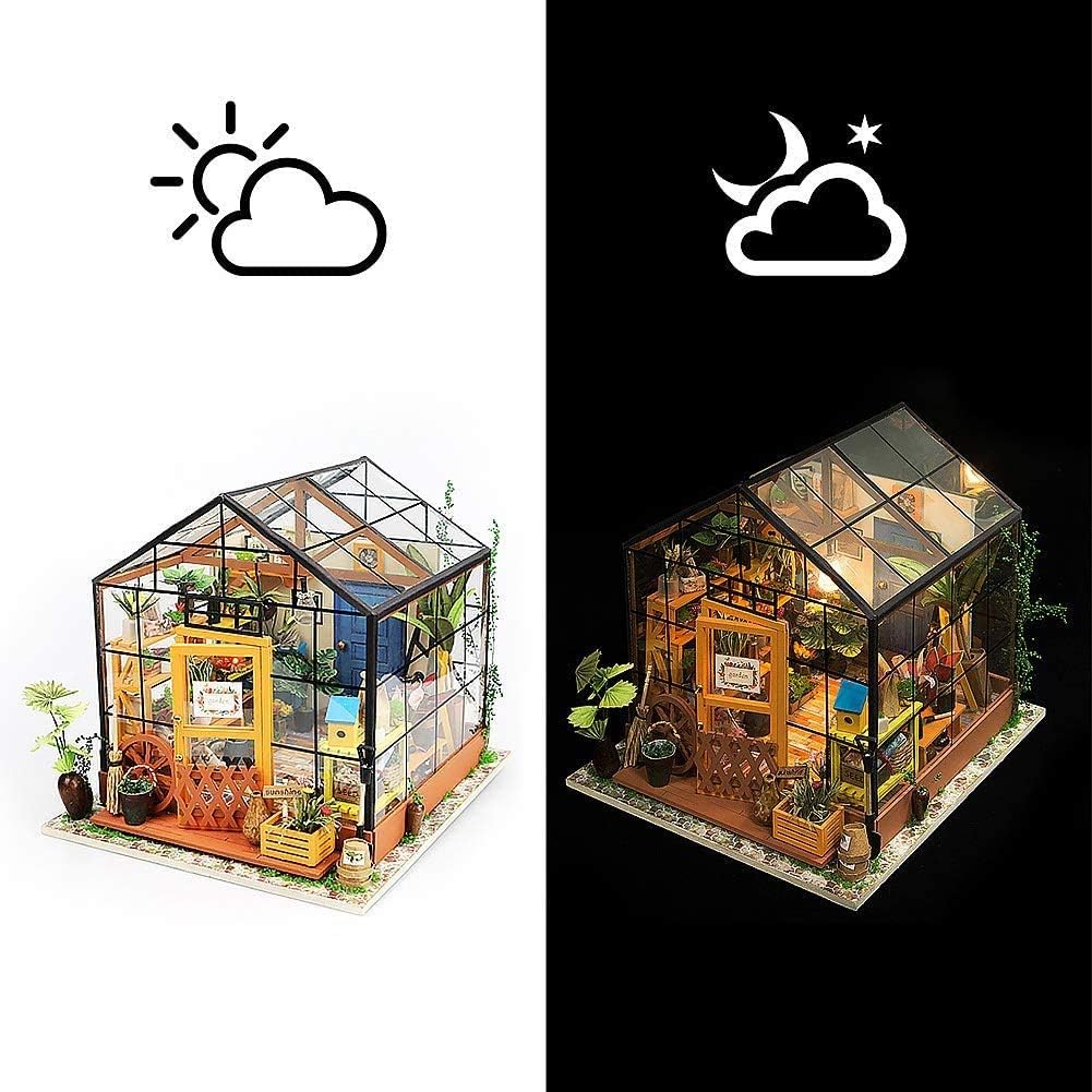 Amazon Robotime ドールハウス 3dパズル ミニチュア Diy 木製 Led付き 子供 おもちゃ オモチャ 知育玩具 男の子 女の子 大人 入園祝い 新年 ギフト 誕生日 クリスマス プレゼント 贈り物 花屋 プラモデル 通販